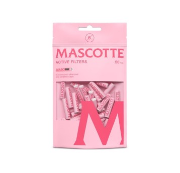 Filtry Węglowe Active Mascotte Pink 6mm 50szt