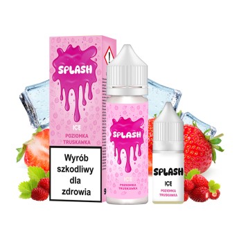 Longfill Splash 9/10ml Poziomka Truskawka Ice