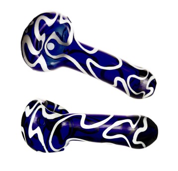 Lufka szklana Biało-Niebieska 10cm