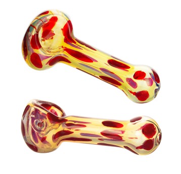 Lufka szklana Czerwone Kropki 11cm