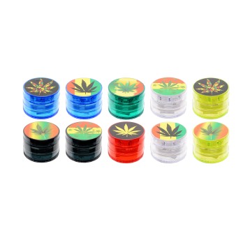 Młynek akrylowy Cannabis 30mm 2 częściowy