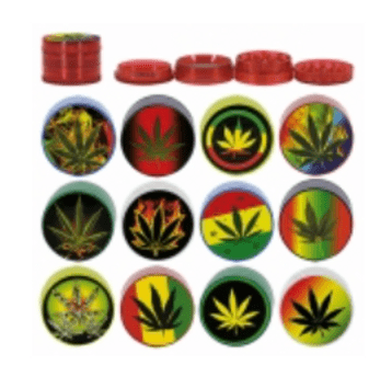 Młynek Akrylowy Mix Cannabis 50mm 4 częściowy