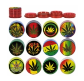 Młynek Akrylowy Mix Cannabis 50mm 4 częściowy