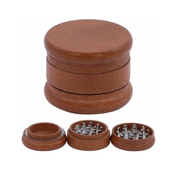 Młynek drewniany Ciemny 60mm 3 częściowy