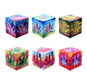 Młynek Metalowy Atomic Cube Leaf II 45mm 4cz 6/96