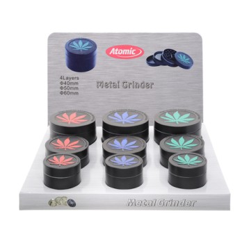 Młynek metalowy ATOMIC Liść 3cz 40mm/50mm/60mm