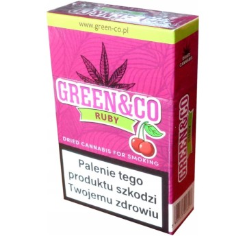 Papierosy CBD Green & Co Ruby PRE-ROLS 20szt