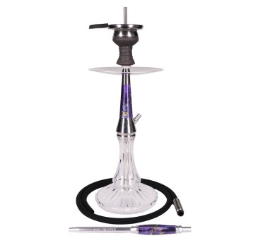 Shisha Amy Deluxe GALACTIC STEEL S Purple Clear