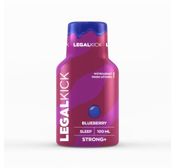 Shot Konopny LEGAL KICK Strong+ 100ml Blueberry