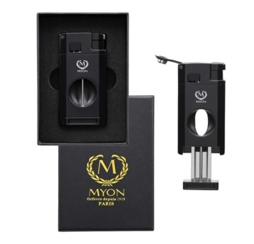 Zestaw MY-Set Jet Lighter and Cutter Black 5/50