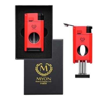 Zestaw MY-Set Jet Lighter and Cutter Red 5/50