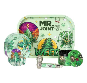 Zestaw Tacka Lufka Młynek Popielniczka Mr Joint